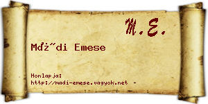 Mádi Emese névjegykártya